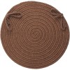 Rhody Solid Wool Walnut S116 15 in. X 15 in. Chair Pad Braided Rug