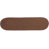 Rhody Solid Wool Walnut S116 8 in. X 28 in. Stair Tread Set-of-13 Braided Rug