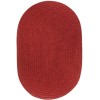 Rhody Solid Wool Scarlet S120 10 ft. X 13 ft. Oval Braided Rug