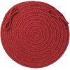 Rhody Solid Wool Barn Red S121 15 in. X 15 in. Chair Pad Braided Rug