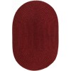 Rhody Solid Wool Barn Red S121 10 ft. X 13 ft. Oval Braided Rug