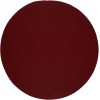 Rhody Solid Wool Barn Red S121 6 ft. X 6 ft. Round Braided Rug