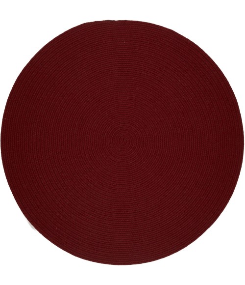 Rhody Solid Wool Barn Red S121 10 ft. X 10 ft. Round Rug