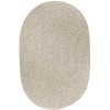Rhody Solid Wool Lt. Gray S123 10 ft. X 13 ft. Oval Braided Rug