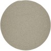 Rhody Solid Wool Lt. Gray S123 6 ft. X 6 ft. Round Braided Rug