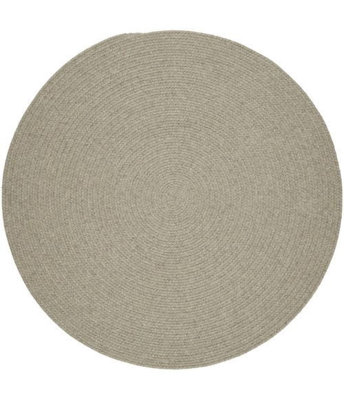Rhody Solid Wool Lt. Gray S123 10 ft. X 10 ft. Round Rug