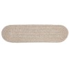 Rhody Solid Wool Lt. Gray S123 8 in. X 28 in. Stair Tread Set-of-13 Braided Rug