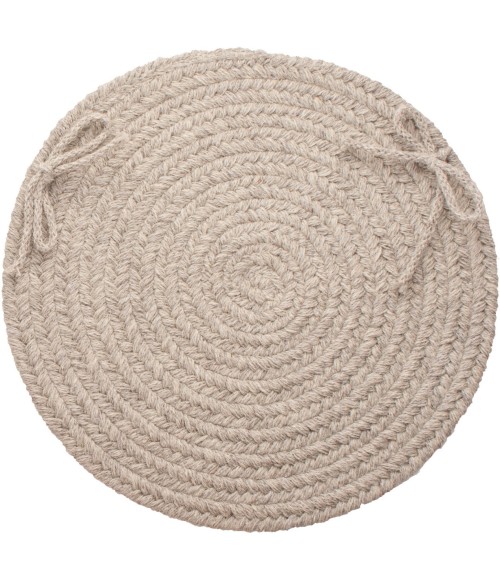 Rhody Solid Wool Lt. Gray S123 15 in. X 15 in. Chair Pad Set-of-4 Rug