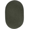 Rhody Solid Wool Dk. Sage S129 3 ft. X 5 ft. Oval Braided Rug