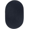 Rhody Solid Wool Navy S156 7 ft. X 9 ft. Oval Braided Rug