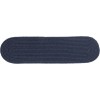 Rhody Solid Wool Navy S156 8 in. X 28 in. Stair Tread Set-of-13 Braided Rug