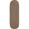 Rhody Sandi Brown SA38 2 ft. X 8 ft. Oval Runner Braided Rug