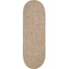 Rhody Sandi Oatmeal SA58 2 ft. X 8 ft. Oval Runner Braided Rug