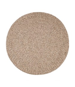 Rhody Sandi Oatmeal SA58 6 ft. X 6 ft. Round Braided Rug