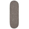 Rhody Sandi Graphite SA88 2 ft. X 6 ft. Oval Runner Braided Rug