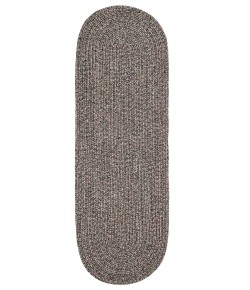 Rhody Sandi Graphite SA88 2 ft. X 4 ft. Oval Runner Braided Rug