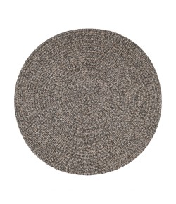 Rhody Sandi Graphite SA88 6 ft. X 6 ft. Round Braided Rug