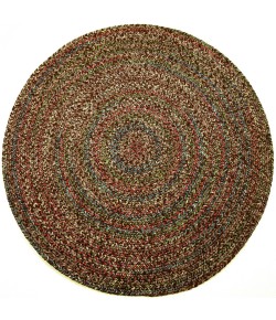 Rhody Sophia Brown SO35 6 ft. X 6 ft. Round Braided Rug