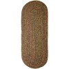 Rhody Sophia Brown SO35 2 ft. X 4 ft. Oval Runner Braided Rug