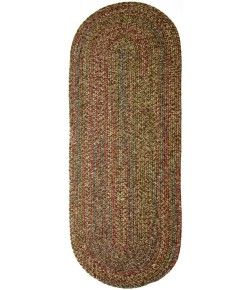 Rhody Sophia Brown SO35 2 ft. X 6 ft. Oval Runner Braided Rug