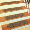 Rhody Sophia Brown SO35 8 in. X 28 in. Stair Tread Set-of-4 Braided Rug