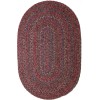 Rhody Sophia Burgundy Red SO45 10 ft. X 13 ft. Oval Braided Rug