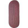 Rhody Sophia Burgundy Red SO45 2 ft. X 4 ft. Oval Runner Braided Rug