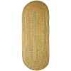 Rhody Sophia Sand Natural SO55 2 ft. X 4 ft. Oval Runner Braided Rug