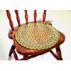 Rhody Sophia Sand Natural SO55 15 in. X 15 in. Chair Pad Set-of-4 Braided Rug