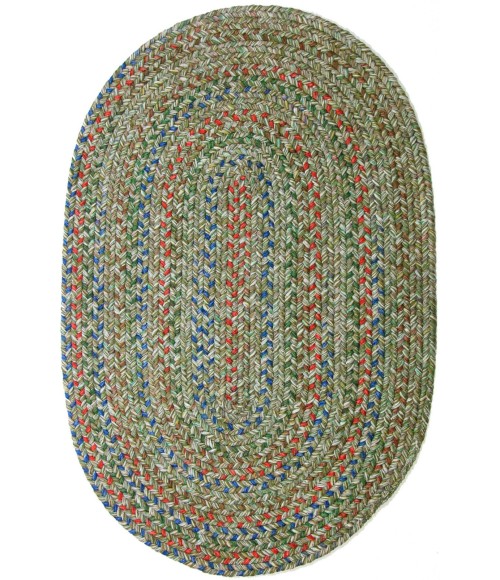 Rhody Sophia Moss Green SO65 5 ft. X 8 ft. Oval Rug