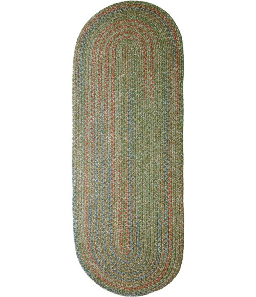 Rhody Sophia Moss Green SO65 2 ft. X 6 ft. Oval Runner Rug