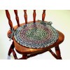 Rhody Sophia Graphite Gray SO85 15 in. X 15 in. Chair Pad Set-of-4 Braided Rug