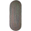 Rhody Sophia Graphite Gray SO85 2 ft. X 4 ft. Oval Runner Braided Rug