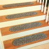 Rhody Sophia Graphite Gray SO85 8 in. X 28 in. Stair Tread Set-of-4 Braided Rug