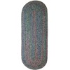 Rhody Sophia Denim Blue SO95 2 ft. X 6 ft. Oval Runner Braided Rug