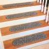 Rhody Sophia Denim Blue SO95 8 in. X 28 in. Stair Tread Set-of-4 Braided Rug