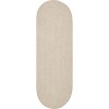 Rhody Elegance Pale Sand EG52 2 ft. X 6 ft. Oval Runner Braided Rug