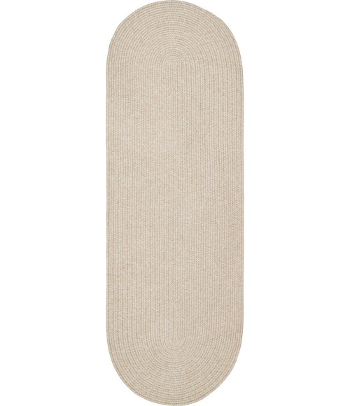Rhody Elegance Pale Sand EG52 2 ft. X 8 ft. Oval Runner Rug