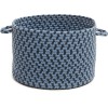 Rhody Twin River Blue Multi TR12 18 in. X 12 in. Basket Braided Rug