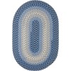 Rhody Twin River Blue Multi TR12 2 ft. X 3 ft. Oval Braided Rug
