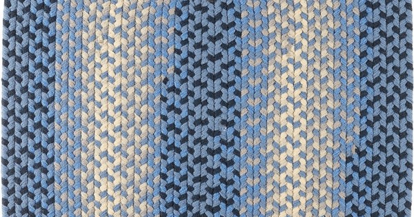 Rhody Twin River Blue Multi Rug TR12 4X6 Oval - Rugs Town