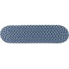 Rhody Twin River Blue Multi TR12 8 in. X 28 in. Stair Tread Set-of-13 Braided Rug