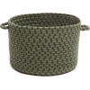 Rhody Twin River Green Multi TR22 18 in. X 12 in. Basket Braided Rug