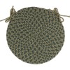 Rhody Twin River Green Multi TR22 15 in. X 15 in. Chair Pad Set-of-4 Braided Rug