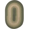 Rhody Twin River Green Multi TR22 2 ft. X 3 ft. Oval Braided Rug