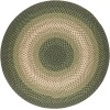 Rhody Twin River Green Multi TR22 6 ft. X 6 ft. Round Braided Rug