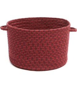 Rhody Twin River Red Multi TR42 18 in. X 12 in. Basket Braided Rug