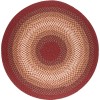 Rhody Twin River Red Multi TR42 4 ft. X 4 ft. Round Braided Rug