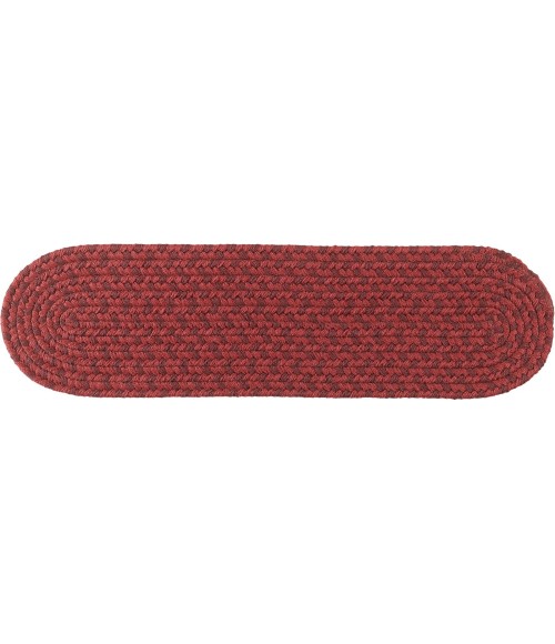 Rhody Twin River Red Multi TR42 8 in. X 28 in. Stair Tread Set-of-13 Rug