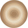 Rhody Twin River Natural Multi TR52 6 ft. X 6 ft. Round Braided Rug
